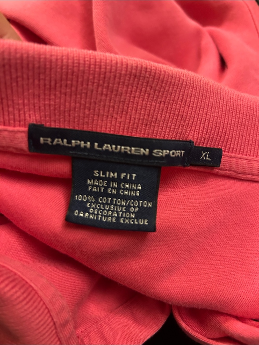 Ralph Lauren Hot Pink Polo with Green Logo XL - Picture 3 of 3